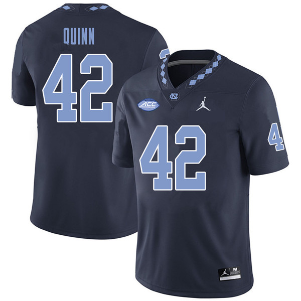 Jordan Brand Men #42 Robert Quinn North Carolina Tar Heels College Football Jerseys Sale-Navy